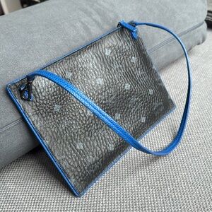 MCM Black & Blue Pouch | Originally from Kira Tote | Excellent Condition